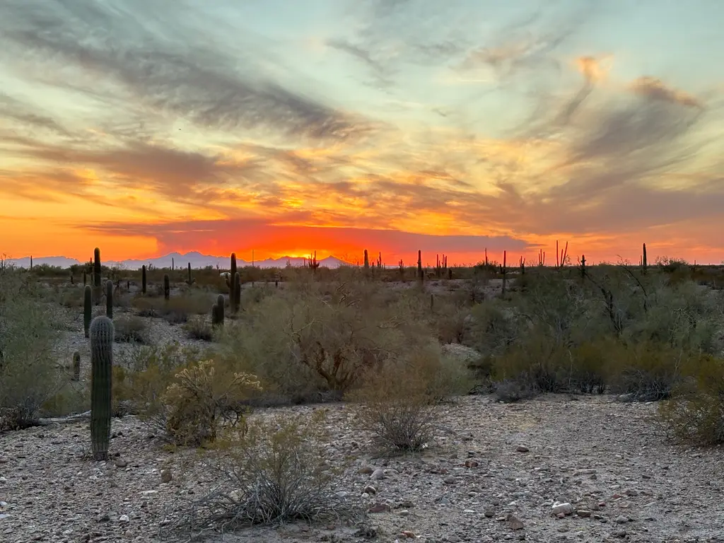 Sunset over the Arizona desert